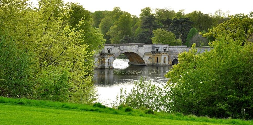 Stone bridge over river