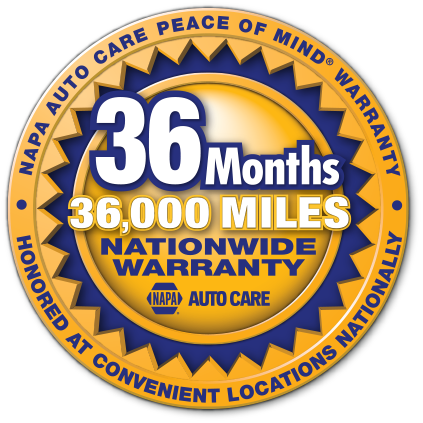 NAPA 36/36 Nationwide Warranty at Kalona Auto Service in Kalona, IA