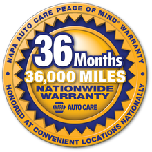NAPA 36/36 Nationwide Warranty at Kalona Auto Service in Kalona, IA