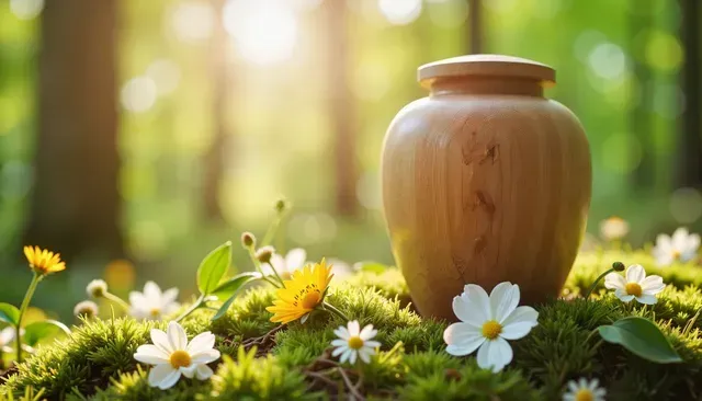 The Cremation Society of Oklahoma's urn display offers elegant memorial options for honoring loved ones