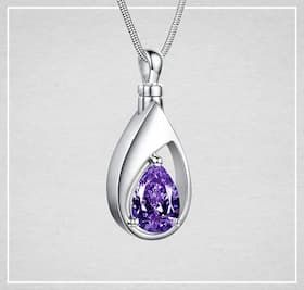 Teardrop cremation jewelry pendant designed to hold ashes as a personal and lasting tribute keepsake