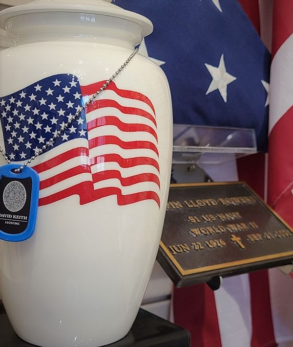 Veteran cremation urn designed to honor military service with dignity and a respectful memorial tribute