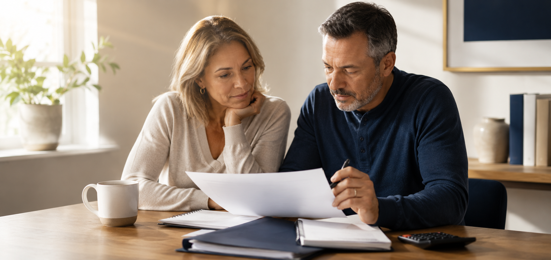 couple reviewing social security disability claim