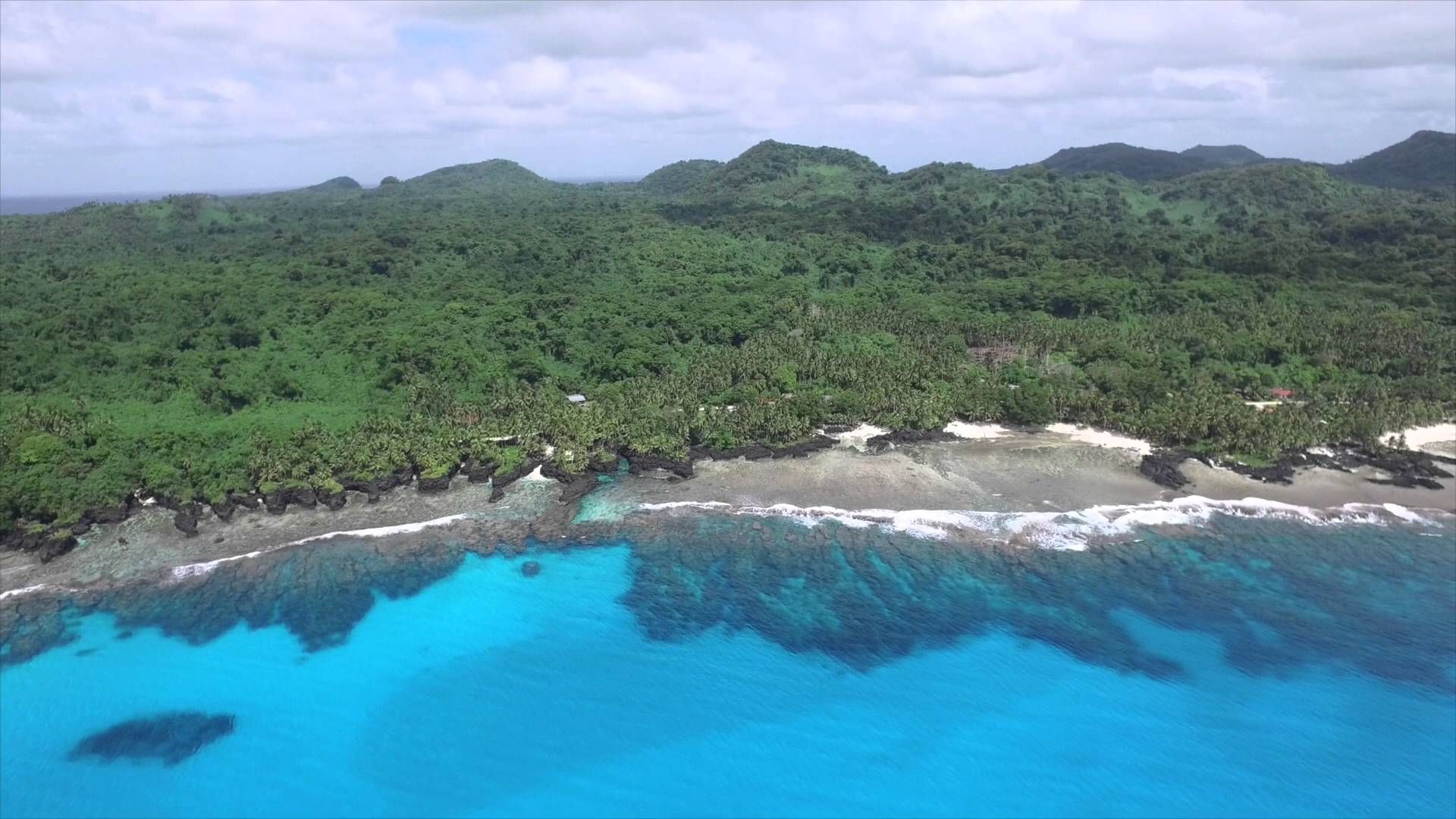 Aerial overview of Fiji