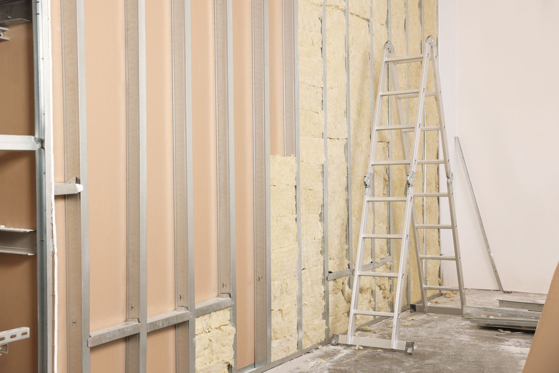 insulation removal in a wall