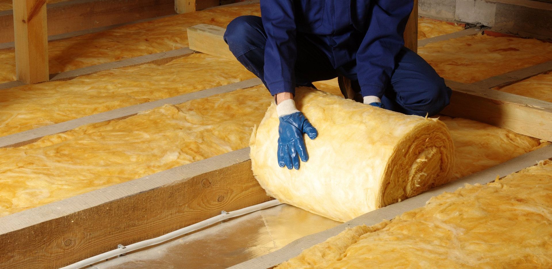 batt and roll insulation in attic in Springfield, MA