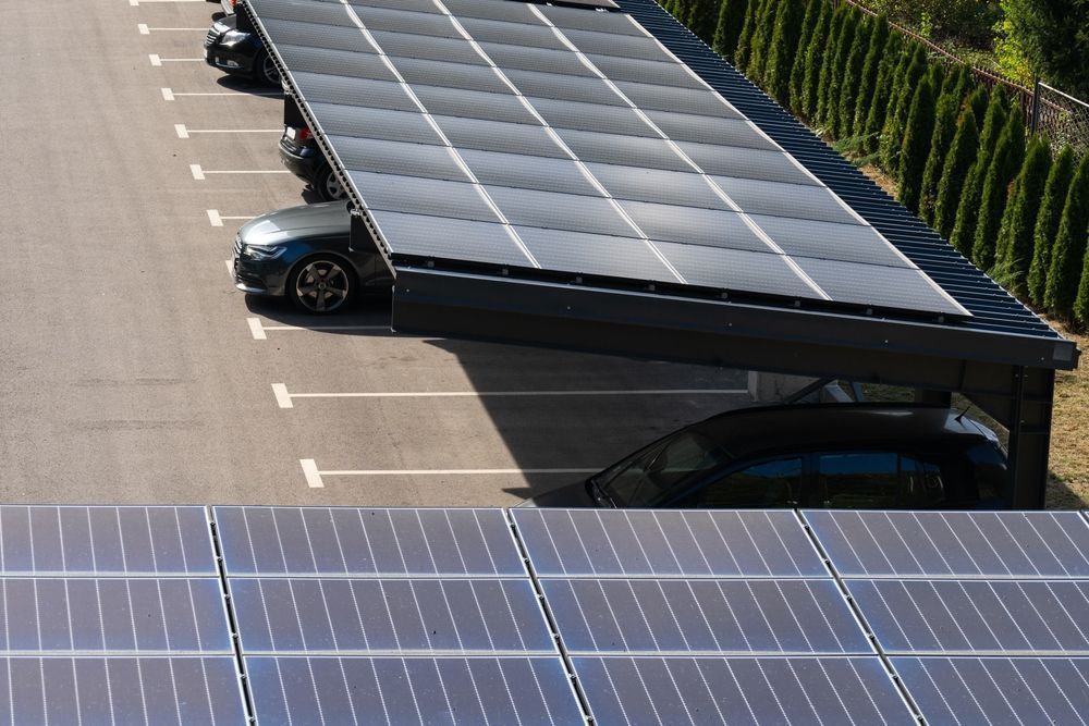 Solar Panels Covering a Parking Lot — Big Electrics in Redlynch, QLD
