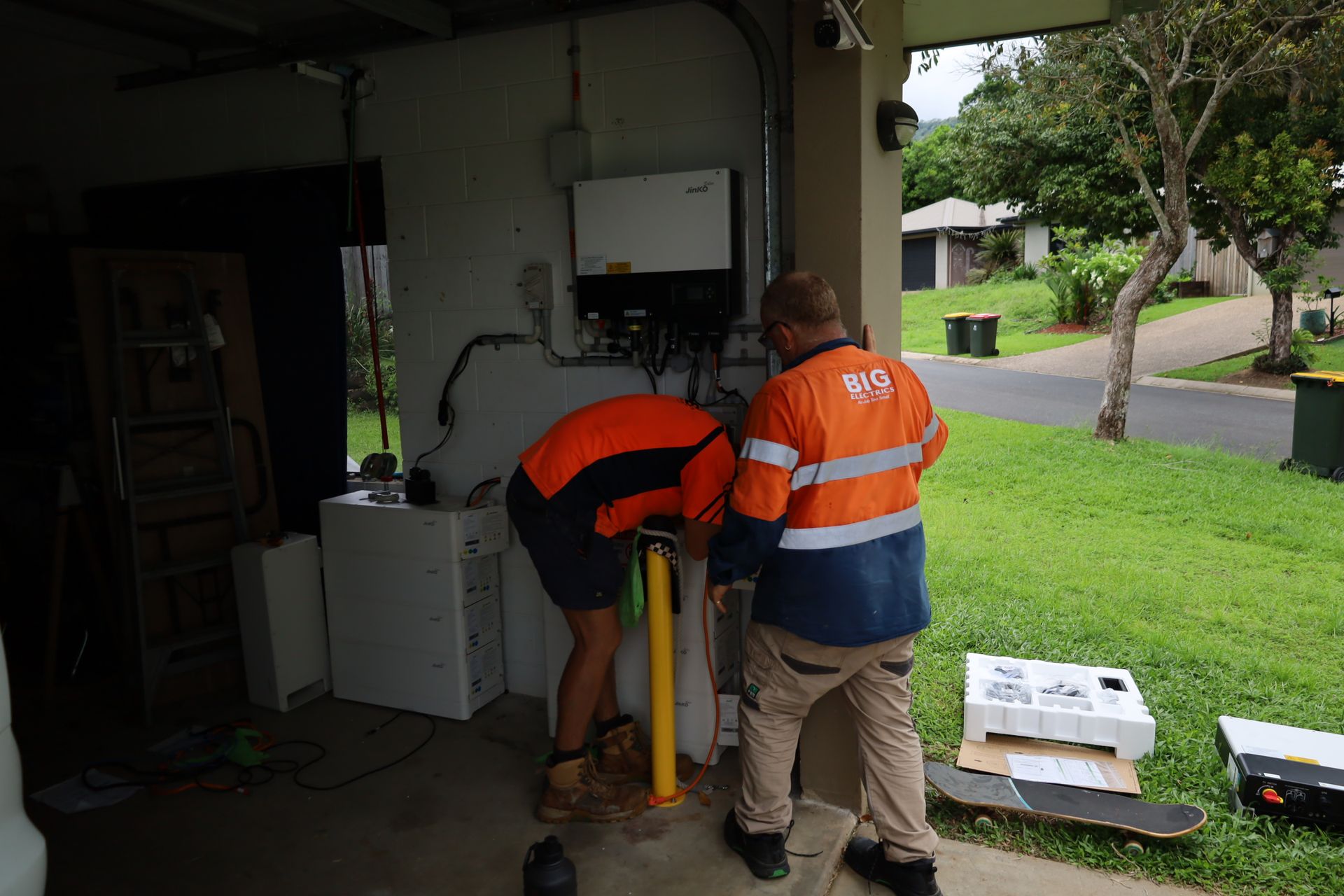 Stage Being Set Up Outdoors — Big Electrics in Redlynch, QLD