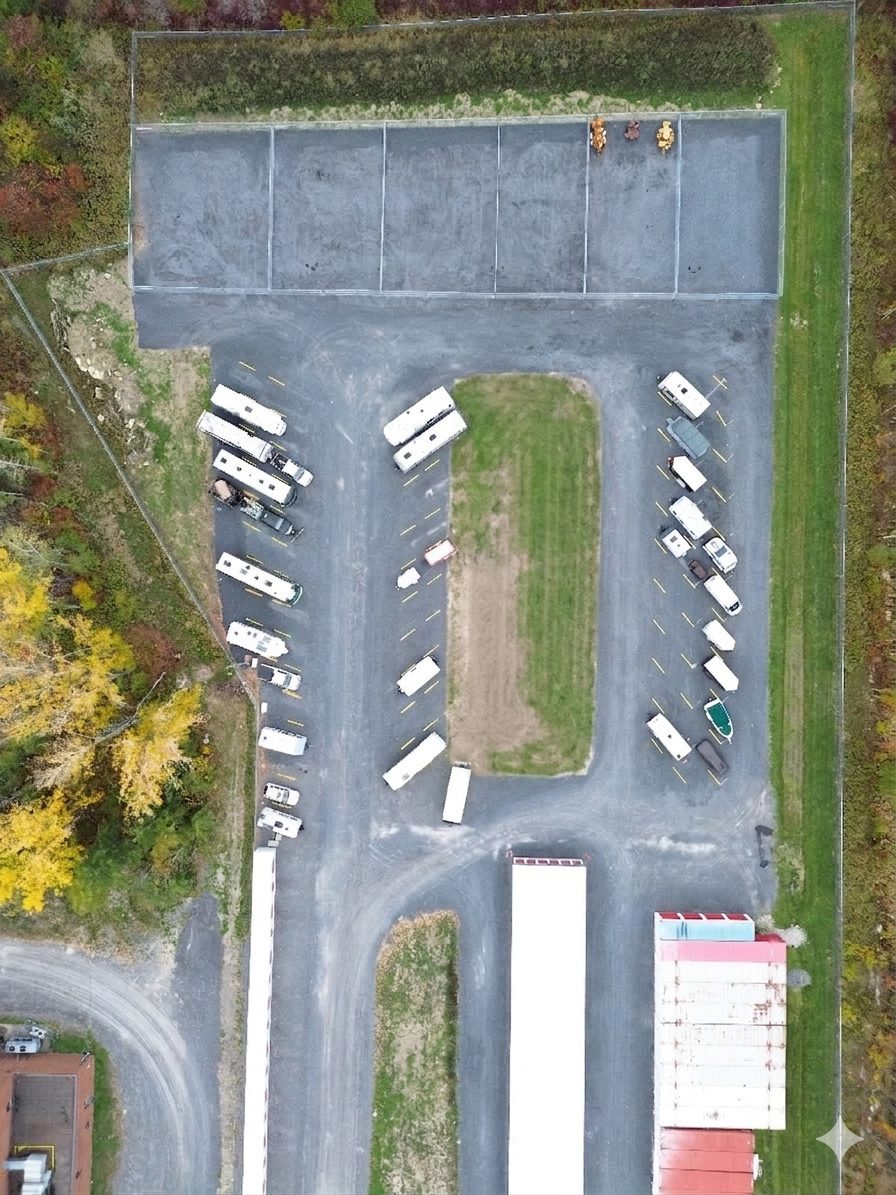 Outdoor parking at Safe Storage Cornwall