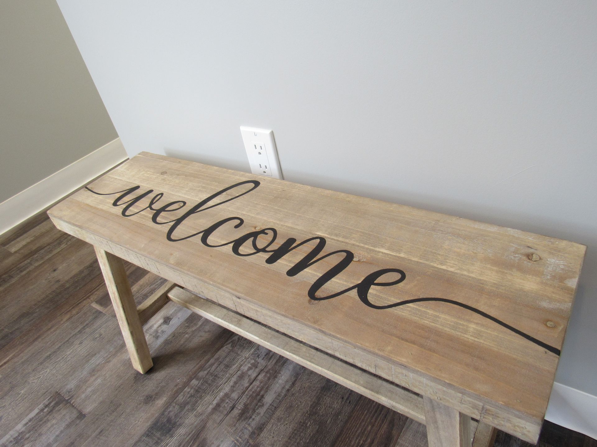 Wooden bench with