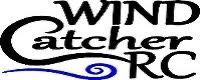 Wind Catcher RC logo in black with a blue swirl