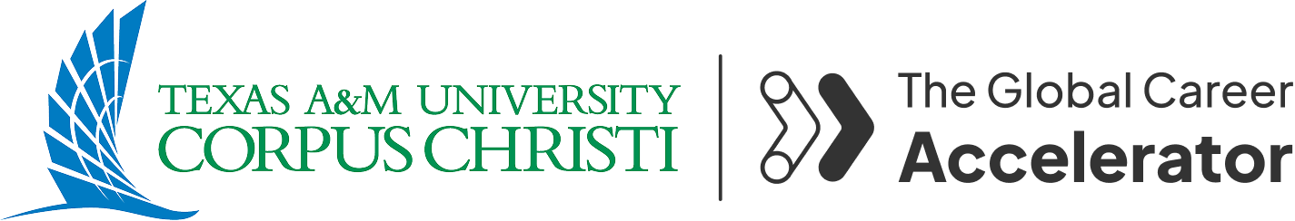TAMU-CC and The Global Career Accelerator logos