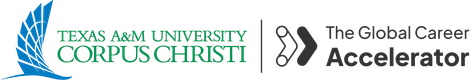 TAMU-CC and The Global Career Accelerator logos
