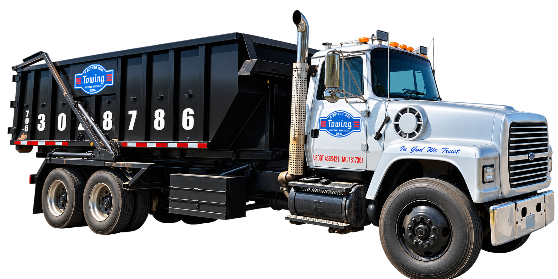 commercial roll off dumpster rental truck from A Better Way Automotive