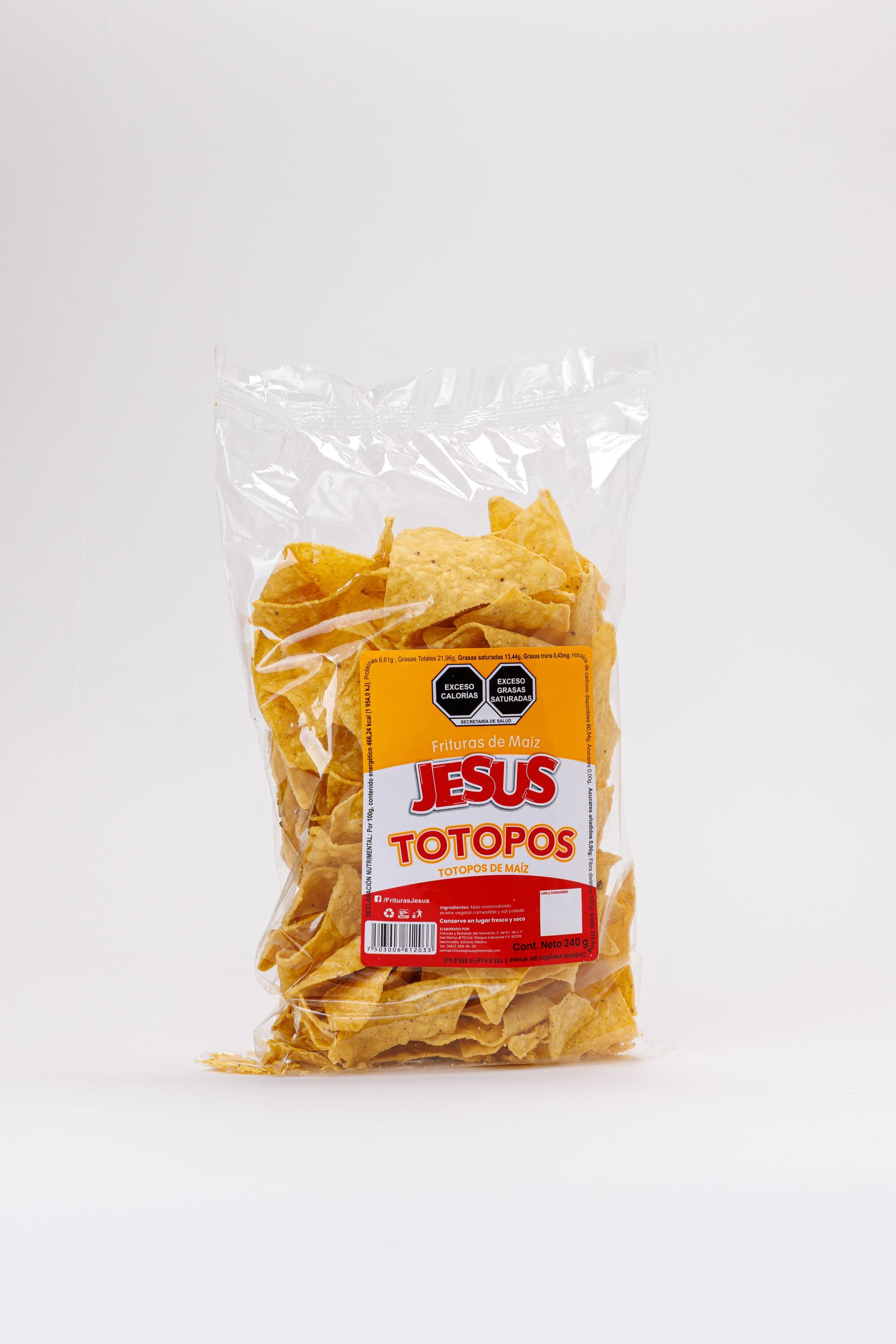 Bolsa Totopo 240 gramos