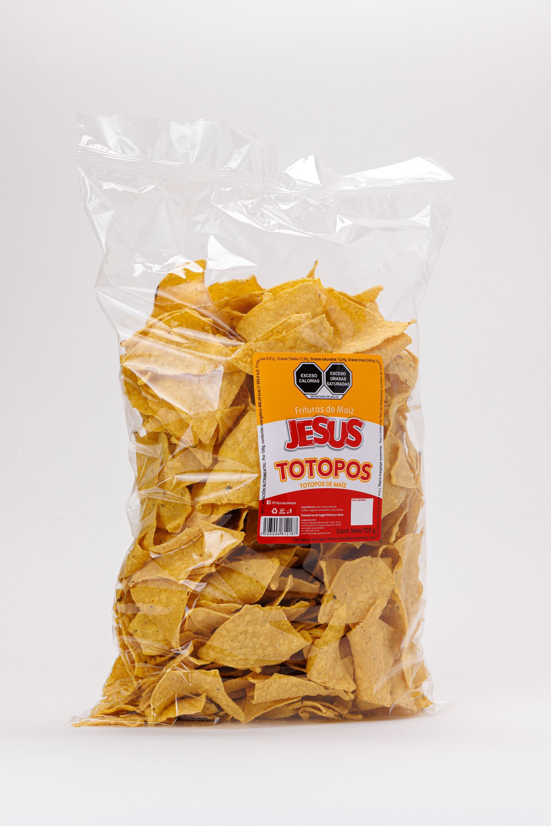 Bolsa Totopo 720 gramos