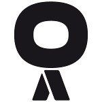 Logo noir : Grand « O » sur une forme de « A » stylisée.