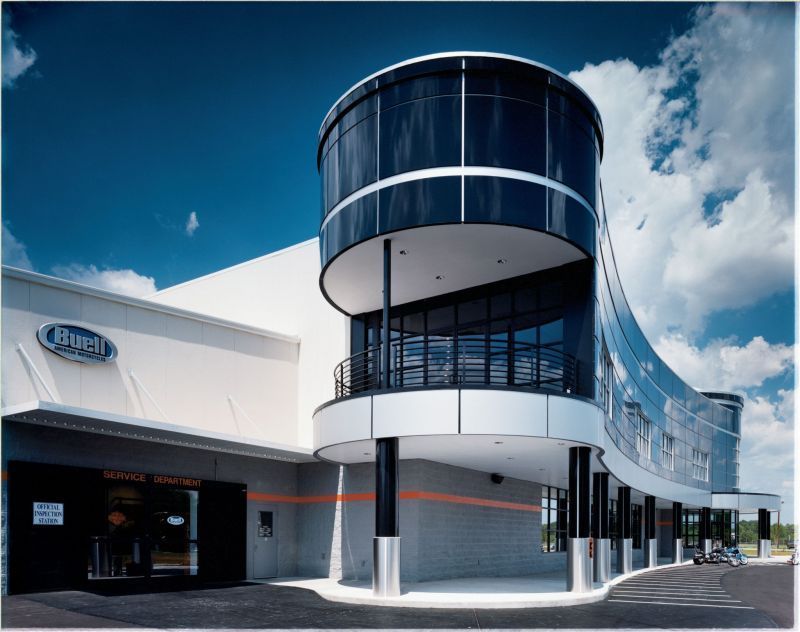 A large building with a ford logo on it