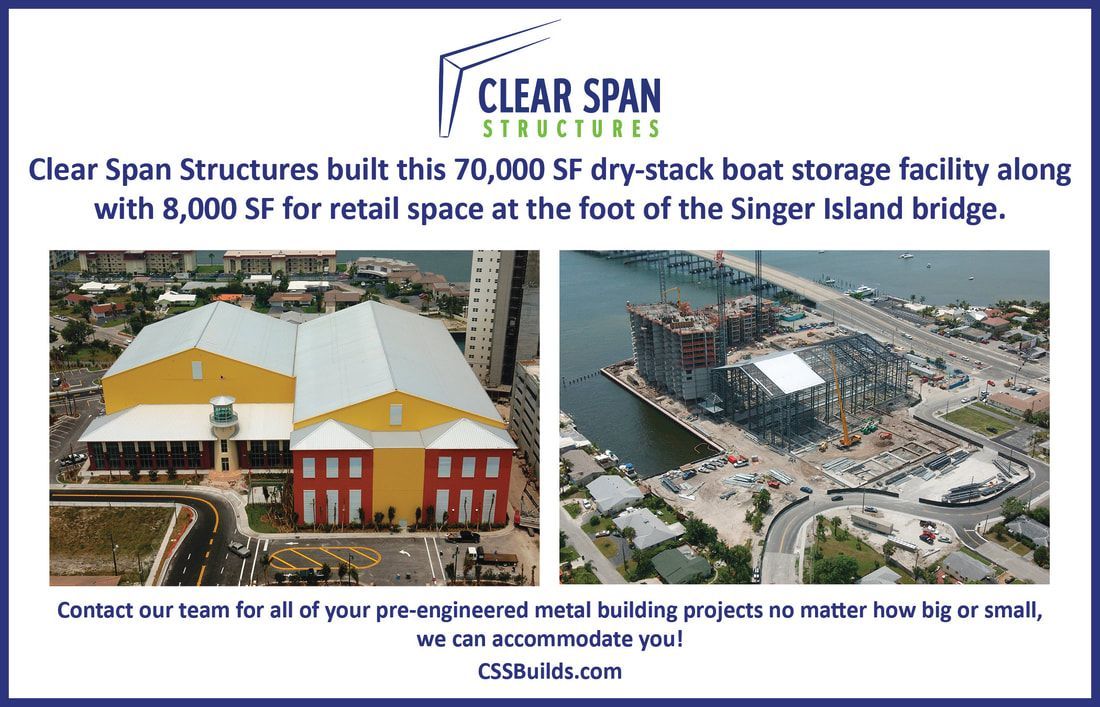 Clear span structures built this 70,000 sf dry stack boat storage facility along with 8000 sf for retail space at the foot of the singer island bridge