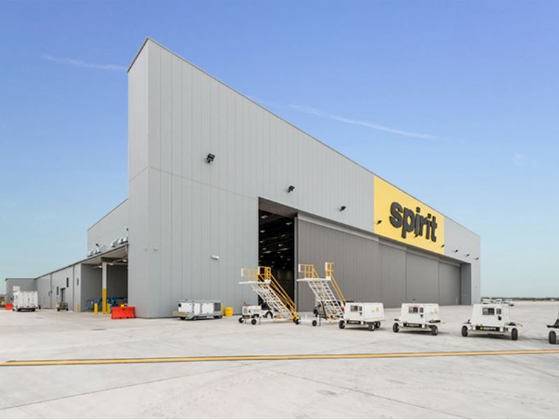 A large building with the word spirit on it
