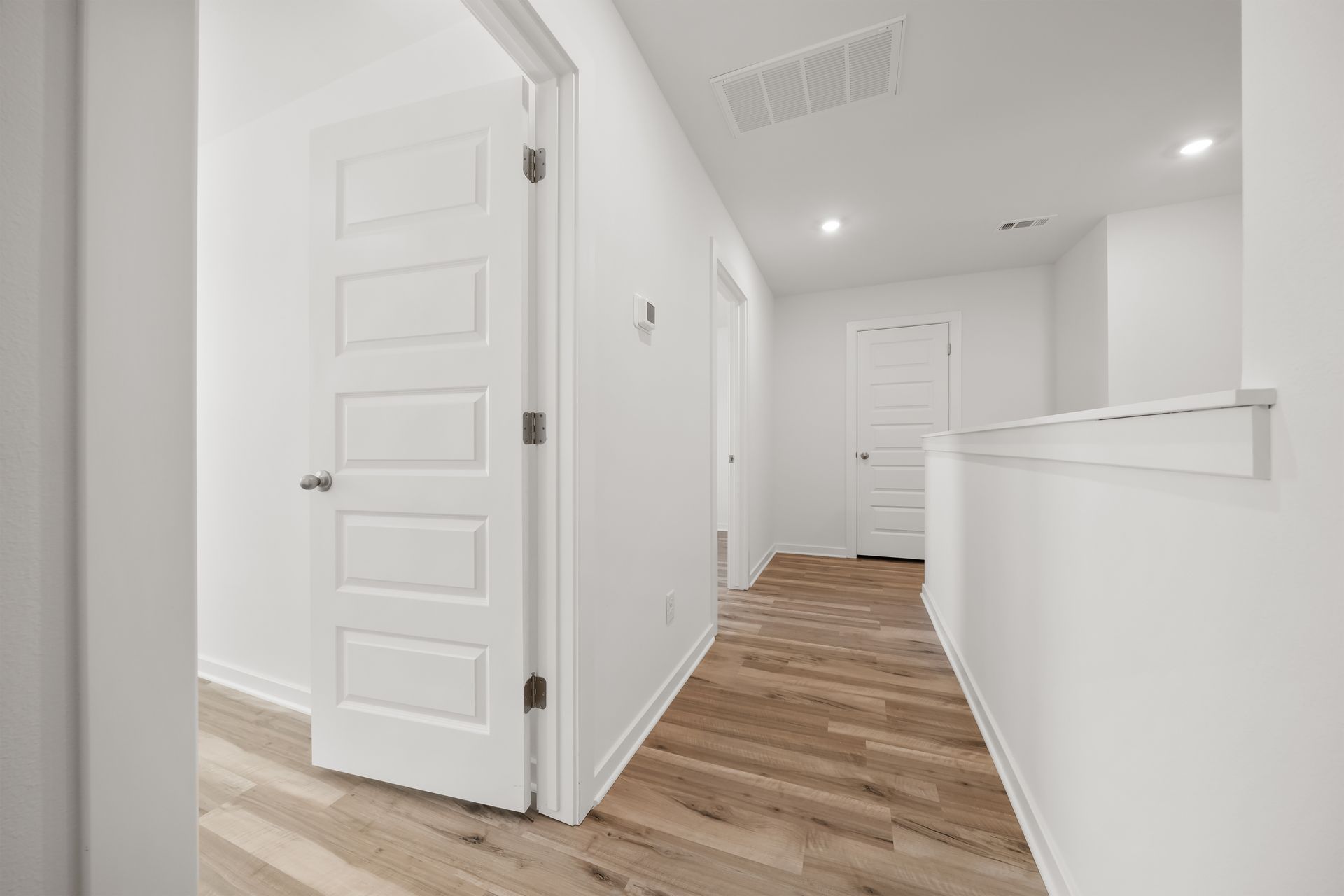 Second-floor landing in the Landing townhome