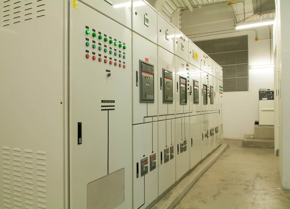 A Row Of Electrical Cabinets Are Lined Up In A Room — A.G Auto Electrical & Air-Conditioning In Hidden Valley, QLD