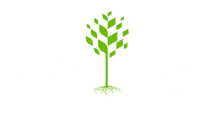 Green tree logo with mosaic-style leaves, white background.