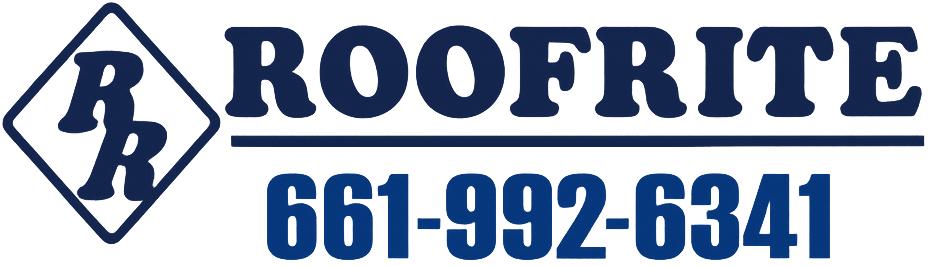 Roofrite logo with blue roof icon and phone number 661-992-6341