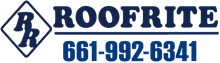 Roofrite logo with blue roof icon and phone number 661-992-6341