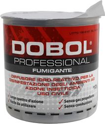 Bomboletta di insetticida DOBOL Professional per uso domestico, etichetta rossa e nera con testo bianco.