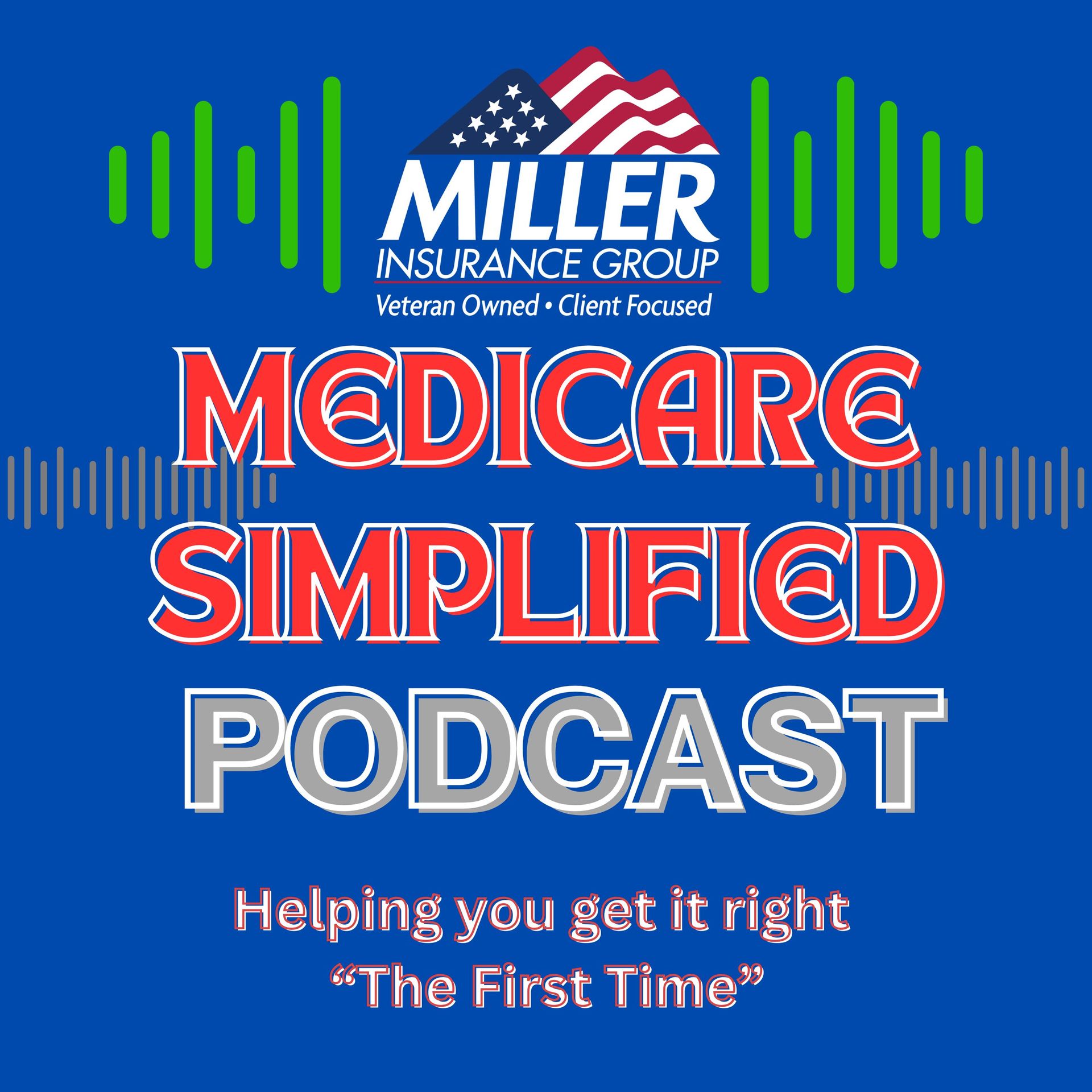 A logo for medicare simplified podcast with dave miller