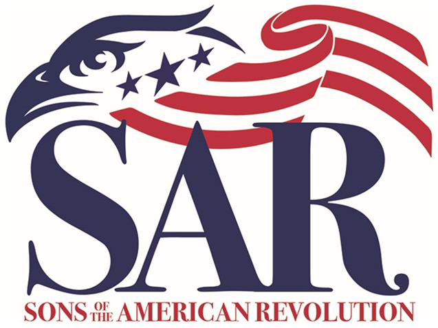The logo of the Sons of the American Revolution (SAR), featuring a blue eagle silhouette with an American flag wing.