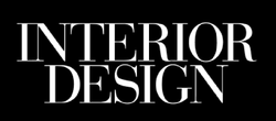 White serif text reading “INTERIOR DESIGN” on a black background
