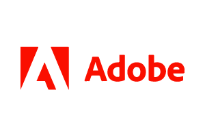 Un logotipo de Adobe rojo sobre un fondo blanco.