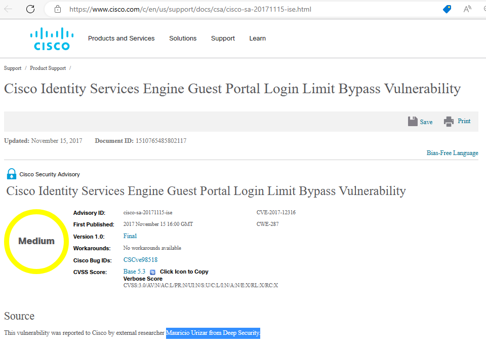 Una captura de pantalla de una vulnerabilidad de omisión del límite de inicio de sesión