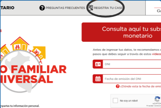 Una captura de pantalla de un sitio web que dice consulta aqui tu sub monetario