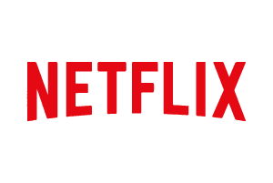 Un logo rojo de Netflix sobre un fondo blanco.
