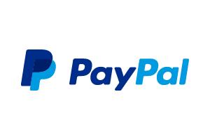 El logo de PayPal es azul y blanco sobre un fondo blanco.