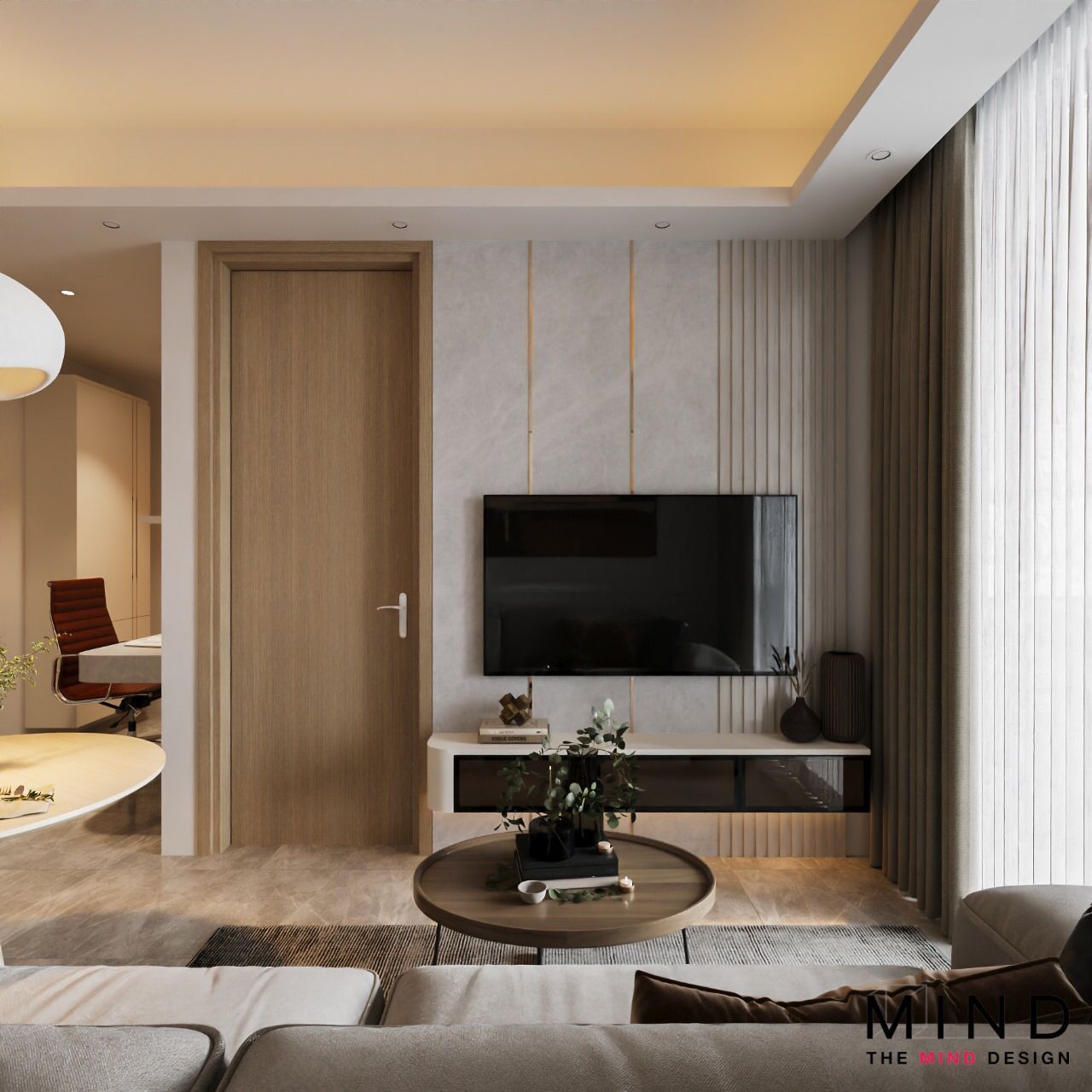 Wooden Accents for Subtle Warmth