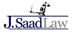 J. Saad Law Group LLC J. Saad Law logo with a justice scale and figure above the name in blue and gray