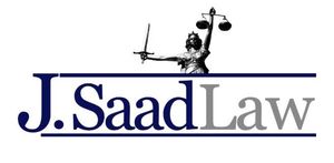 J. Saad Law Group LLC J. Saad Law logo with a justice scale and figure above the name in blue and gray