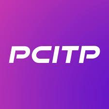 The logo for pcitp is a purple and white logo on a purple background.