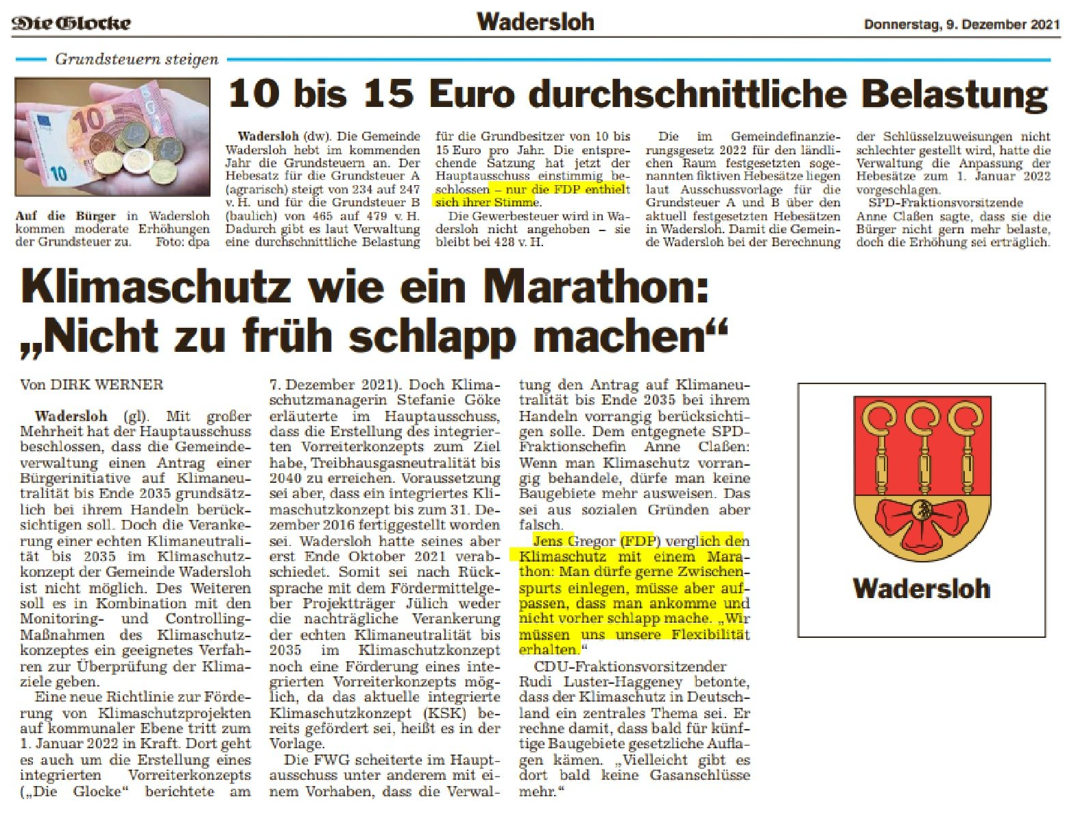 Mit freundlicher Genehmigung der Zeitung Artikel aus