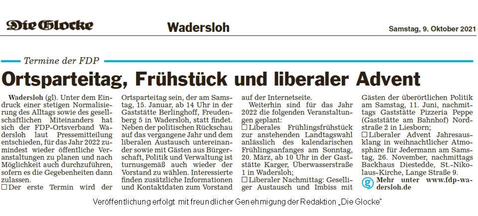 Zeitungsbericht aus 