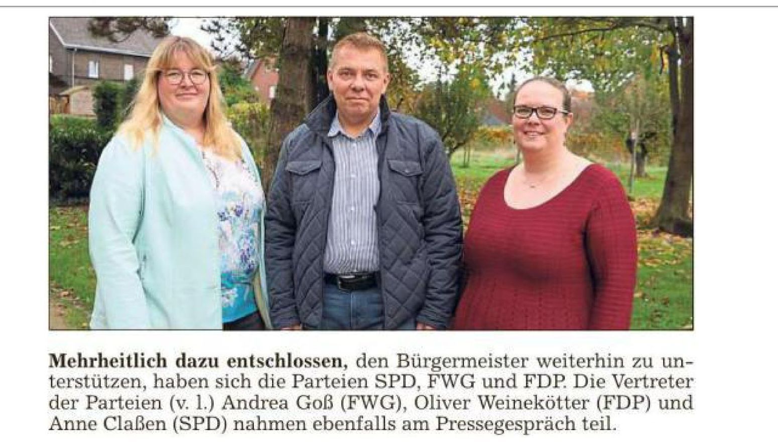 Mit freundlicher Genehmigung der Redaktion der Tageszeitung Mit freundlicher Genehmigung der Redaktion der Tageszeitung