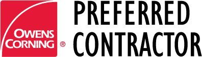 The logo for owens corning is a preferred contractor.