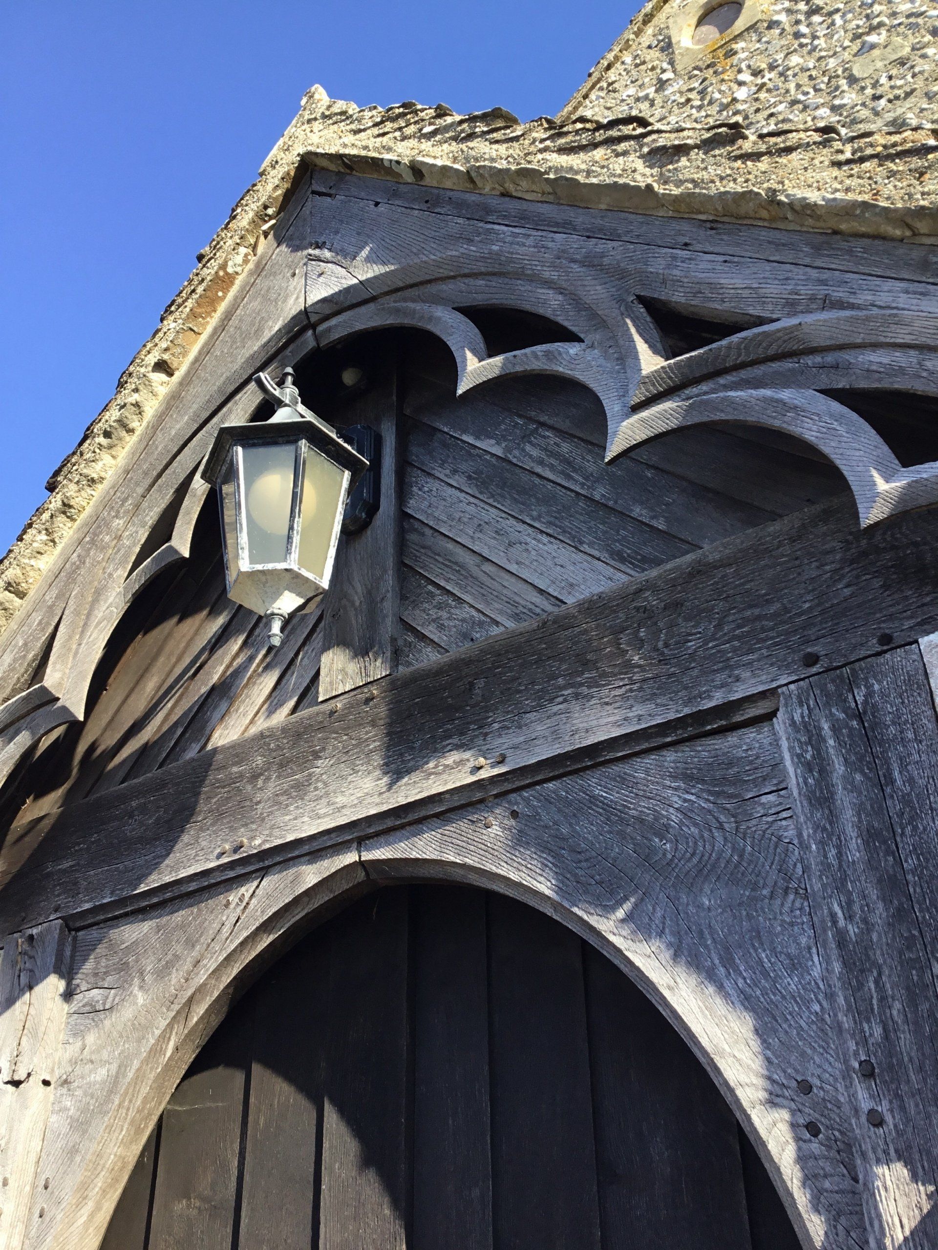 Exterior view of the porch (St Mary's Church, Sompting)