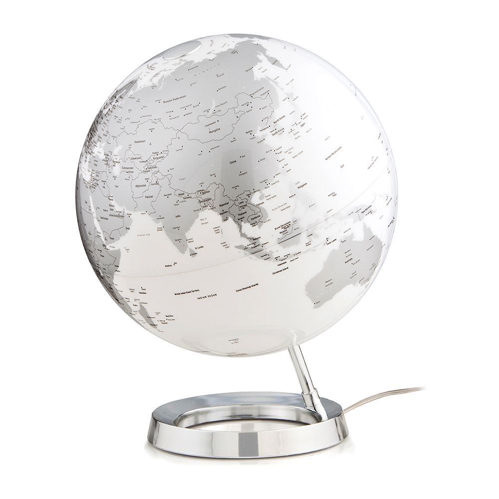 Globo Terrestre Light & Colour Metal Chrome