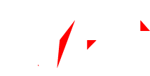 Scattered red geometric shapes against a white background.