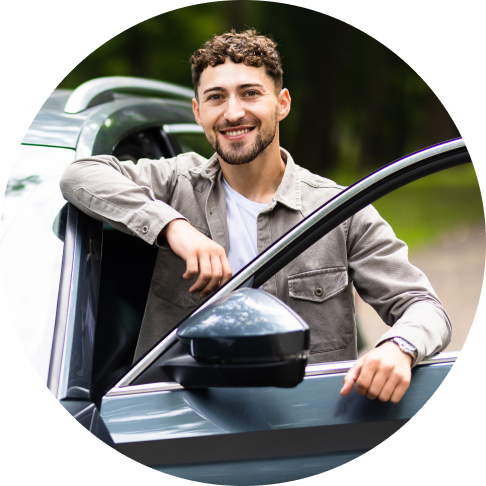 Man Standing With Car | Prudence Car Care